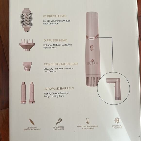 NEW Sutra AERO STYLER Set Rose Gold Dry Brush Curl $299 Styling Hair Tik Tok - Picture 8 of 9